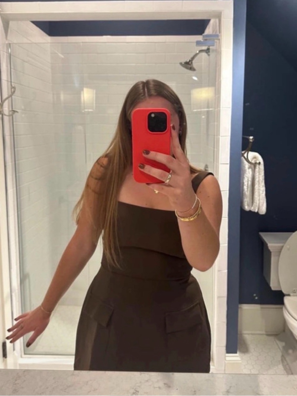 American Threads Brown Mini Dress
